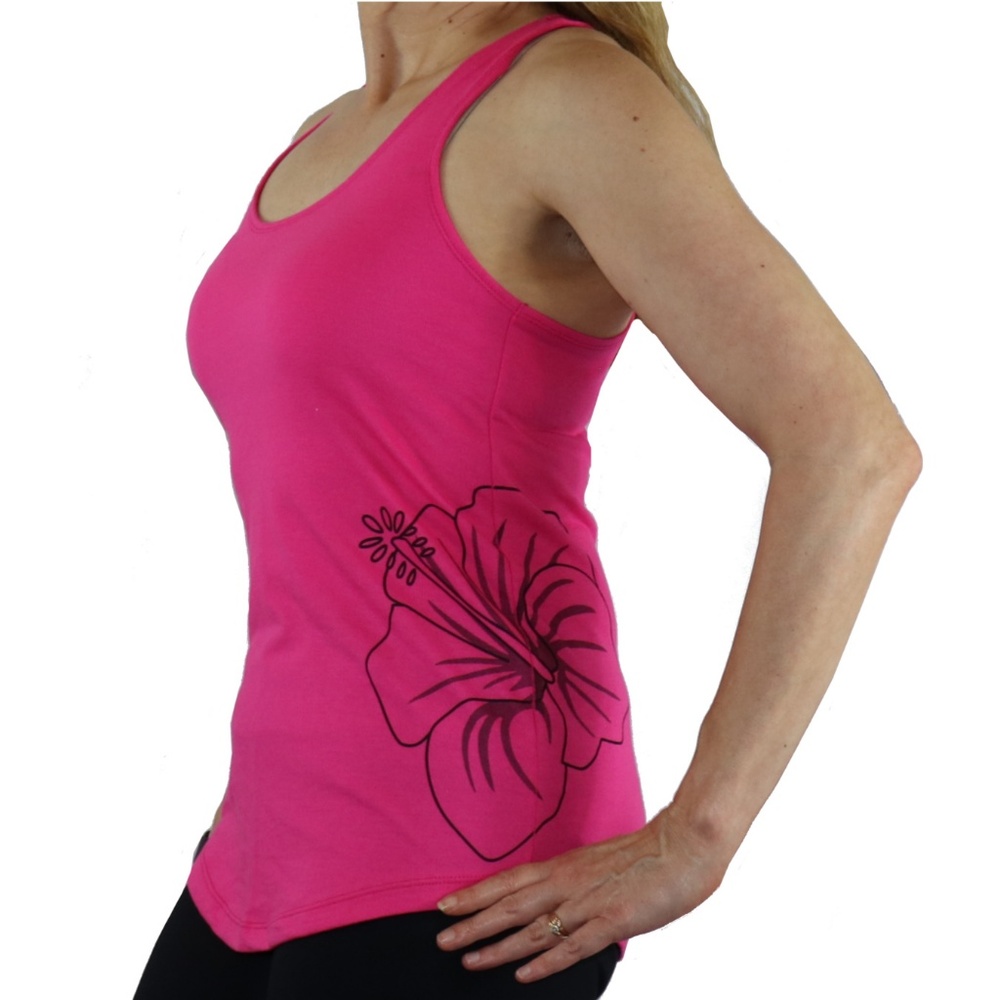 Hawaiian Hibiscus Tattoo Racerback Tank